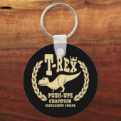 T-Rex houdt van Duw-Ups Sleutelhanger (Voorkant)