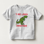 T-Rex houdt van Kerstmis Kinder Shirts (Voorkant)