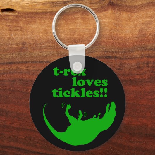 T-rex houdt van kietelaars! sleutelhanger (Voorkant)