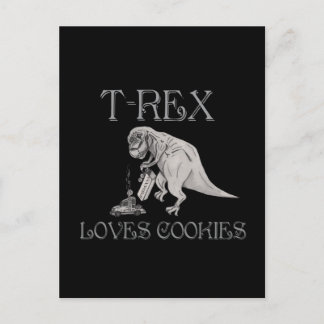 T-Rex houdt van koekjes Briefkaart