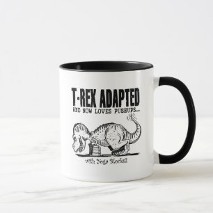 T-Rex houdt van Pushups Mok