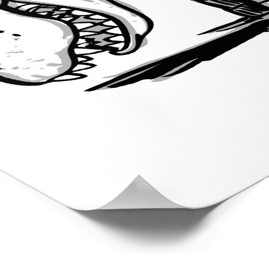 T-Rex houdt van Pushups Poster (Hoek)