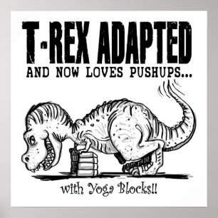 T-Rex houdt van Pushups Poster