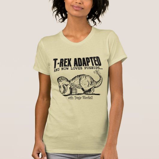T-Rex houdt van Pushups T-shirt (Voorkant)