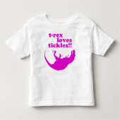 T-Rex houdt van Tickles! Kinder Shirts (Voorkant)