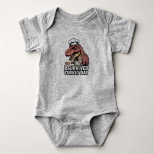 T-Rex Ik overleefde Turkey Day Chef  Romper