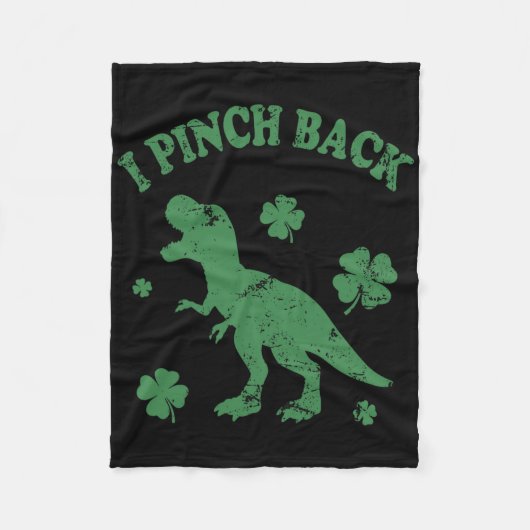 T-rex Ik Sla Kont Grappige St. Patrick's Dag Ik Kn Fleece Deken (Voorkant)