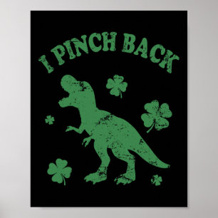T-rex Ik Sla Kont Grappige St. Patrick's Dag Ik Kn Poster