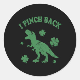 T-rex Ik Sla Kont Grappige St. Patrick's Dag Ik Kn Ronde Sticker