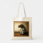 T Rex in de gevangenis Tote Bag (Achterkant)