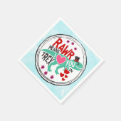 T-Rex in een Top Hat Cute Funny Valentijnsdag Servet (Hoek)