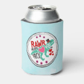 T-Rex in een top Hat Rawr betekent dat ik van je h Blikjeskoeler (Blikje Achterkant)