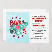 T-Rex in een Tophat Schattigee Funny Valentijn Kaart (Voorkant / Achterkant)