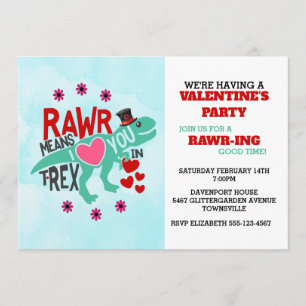 T-Rex in een Tophat Schattigee Funny Valentijn Kaart