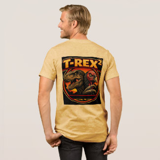 T-Rex in het kwadraat Tri-Blend Shirt