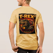 T-Rex in het kwadraat Tri-Blend Shirt (Achterkant)