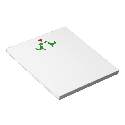 T-Rex in Love (Tangramosaurus Rex) Notitieblok (Schuin)