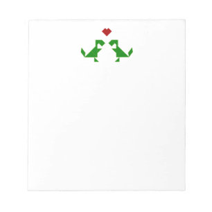 T-Rex in Love (Tangramosaurus Rex) Notitieblok