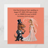 T-rex in smoking met ring doet trex een aanzoek kaart (Voorkant / Achterkant)