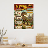 T-Rex Infografiek Poster (Keuken)