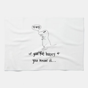 T-Rex is niet blij Theedoek