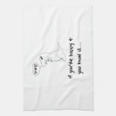 T-Rex is niet blij Theedoek (Verticaal)