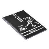 T-rex is surprised by Triceratops baby Notitieboek (Rechterzijde)