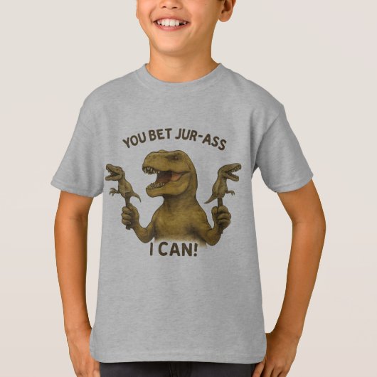 T-Rex jij wedt zo goed als ik kan T-shirt (Voorkant)