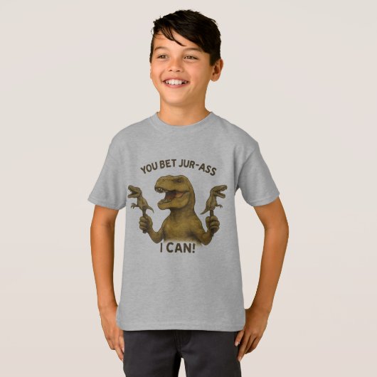 T-Rex jij wedt zo goed als ik kan T-shirt (Voorkant volledig)