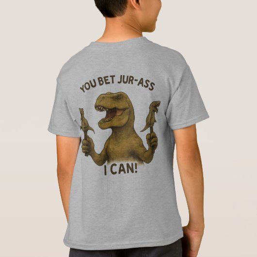 T-Rex jij wedt zo goed als ik kan T-shirt (Achterkant)
