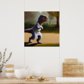 T Rex Jogging Poster (Keuken)