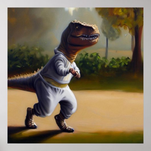 T Rex Jogging Poster (Voorkant)