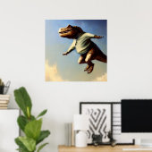 T Rex Jumping Poster (Thuiskantoor)