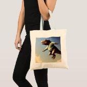 T Rex Jumping Tote Bag (Voorkant (product))