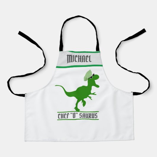 T-Rex Junior Chef Gepersonaliseerde Kinder Schort (Voorkant)