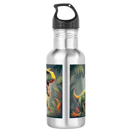 T Rex Jurassic Dinosaur Waterfles Waterfles (Achterkant)