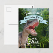 T Rex, Jurassic World, Jungle Gefeliciteerd Briefkaart (Voorkant / Achterkant)