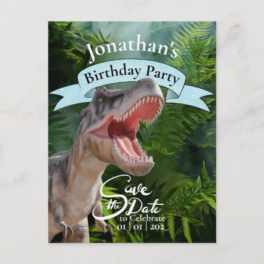 T Rex, Jurassic World, Jungle Gefeliciteerd Briefkaart (Voorkant)