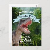 T Rex, Jurassic World, Jungle Gelukkig Verjaardag Briefkaart (Voorkant / Achterkant)