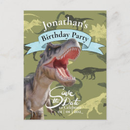 T Rex, Jurassic World, Patroon Gelukkige Verjaarda Briefkaart