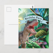 T Rex, Jurassic World, Verjaardag Briefkaart (Voorkant / Achterkant)