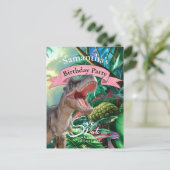T Rex, Jurassic World, Verjaardagsmeisje Briefkaart (Staand voorkant)