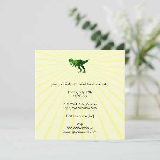 T-Rex Kaart (Staand voorkant)