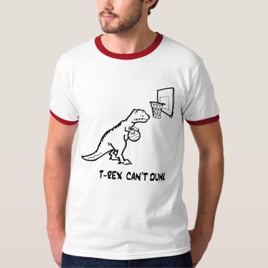 T-Rex kan niet dunk - Gepersonaliseerd T-shirt (Voorkant)