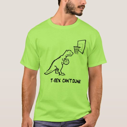 T-Rex kan niet dunk T-shirt (Voorkant)