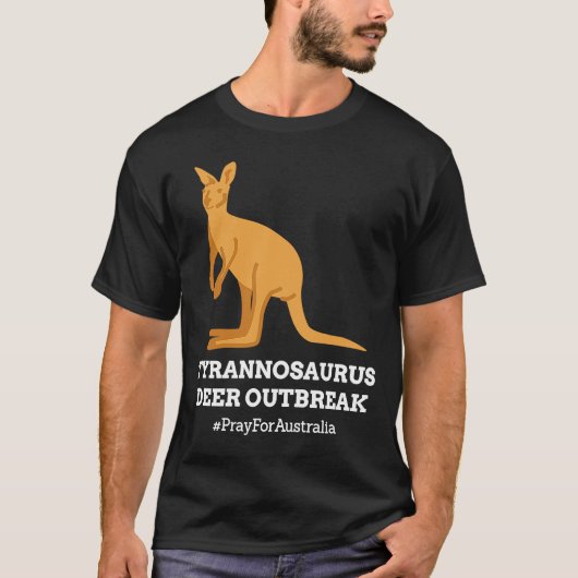 T Rex Kangaroo Tyrannosaurus Deer Australia Humor T-shirt (Voorkant)