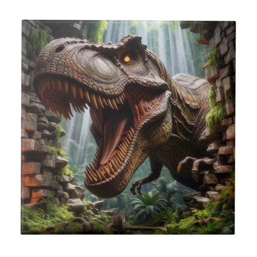T-Rex Keramische Tegels Tegeltje (Voorkant)