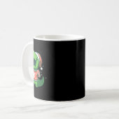 T-Rex Kerst Fun Dinosaurus Lelijke saurus Koffiemok (Voorkant links)