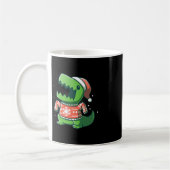 T-Rex Kerst Fun Dinosaurus Lelijke saurus Koffiemok (Links)