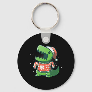 T-Rex Kerst Fun Dinosaurus Lelijke saurus Sleutelhanger